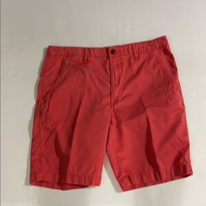 Arizona Jean Company Red Men's Flat Front Shorts 36 Waist 100% Cotton
